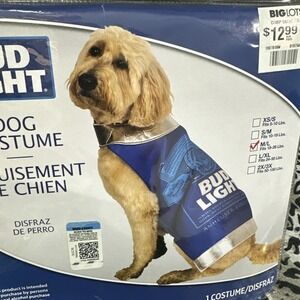 Bud Light Alcohol Dog Pet  MED/Large  Halloween Party Costume ! NWT